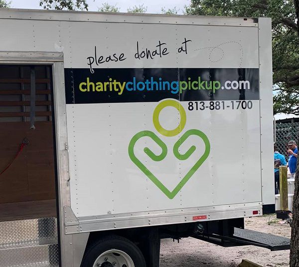 Charity Clothing Pickup truck