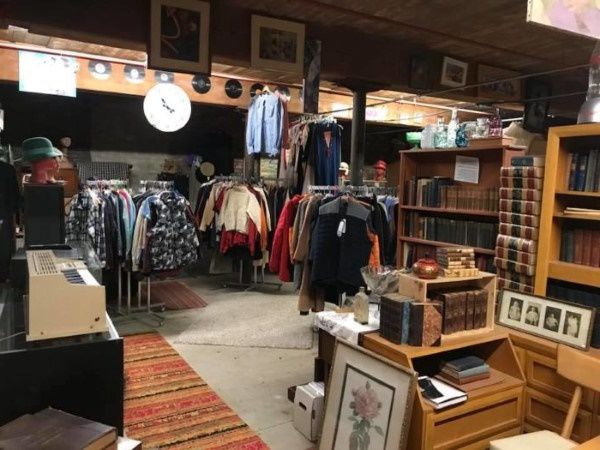 Thrift store in New Hampshire selling warm clothes and hosehold goods