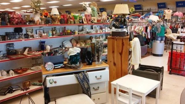 Thrift store in South Dakota selling donated homewares