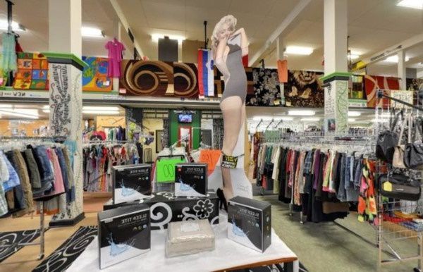 Thrift store in Wisconsin selling clothes and homewares