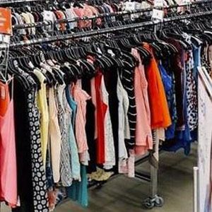 Thrift store selling donated clothes